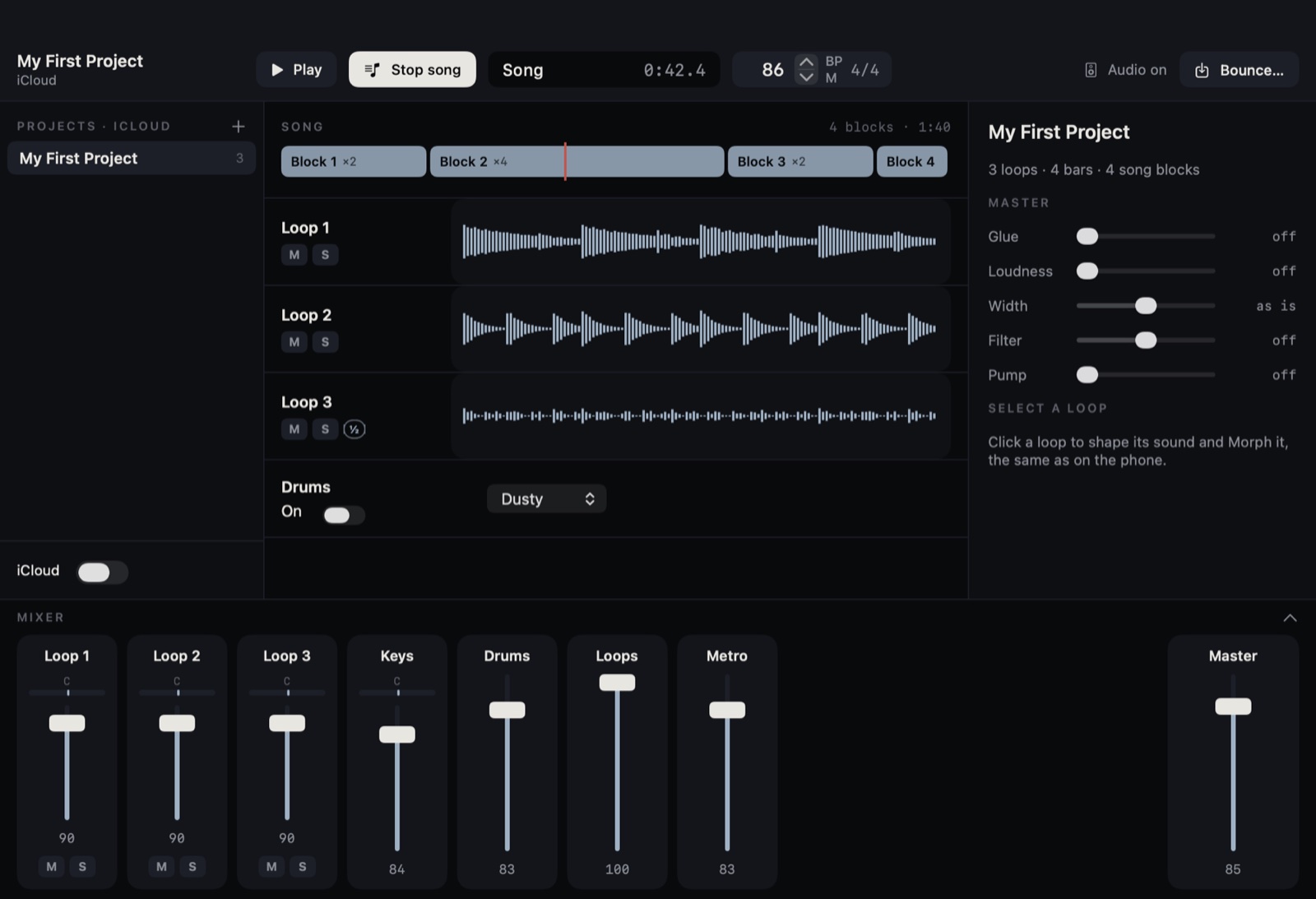 Loopstack Pro on the Mac
